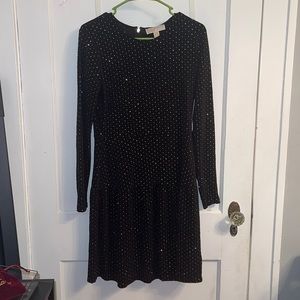Michael Kors dinner dress! Black w/ gold jewels